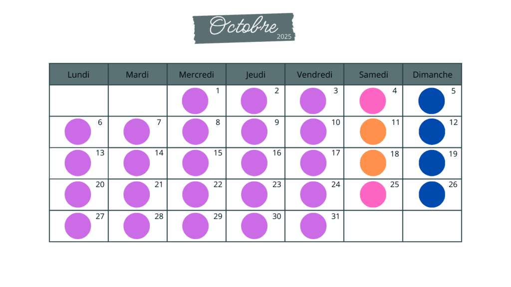 horaire Fontdouce octobre