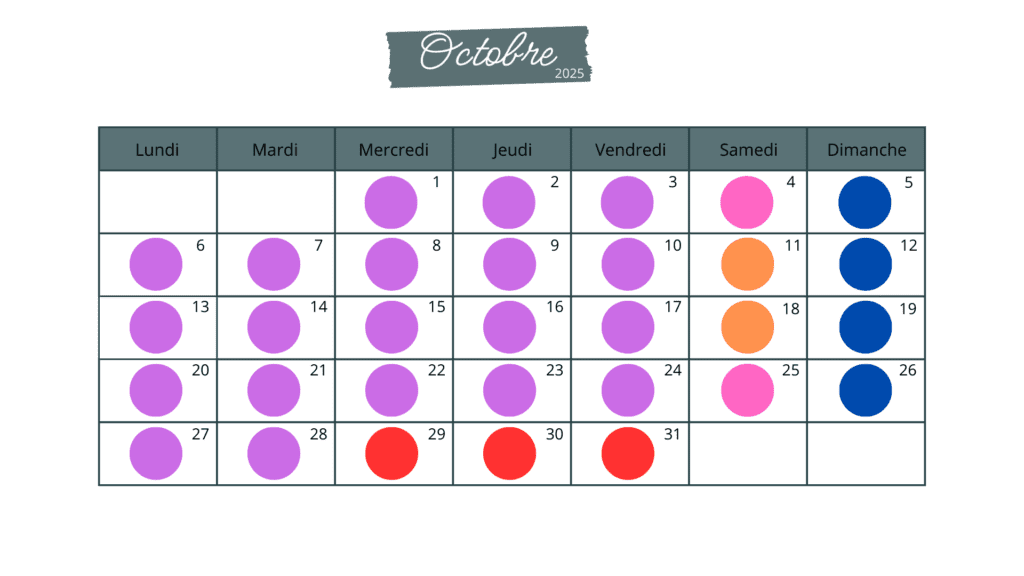 horaire Fontdouce octobre