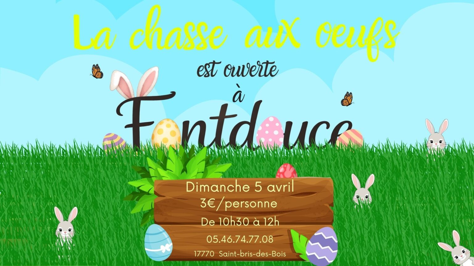 Chasse aux œufs de Pâques à Fontdouce
