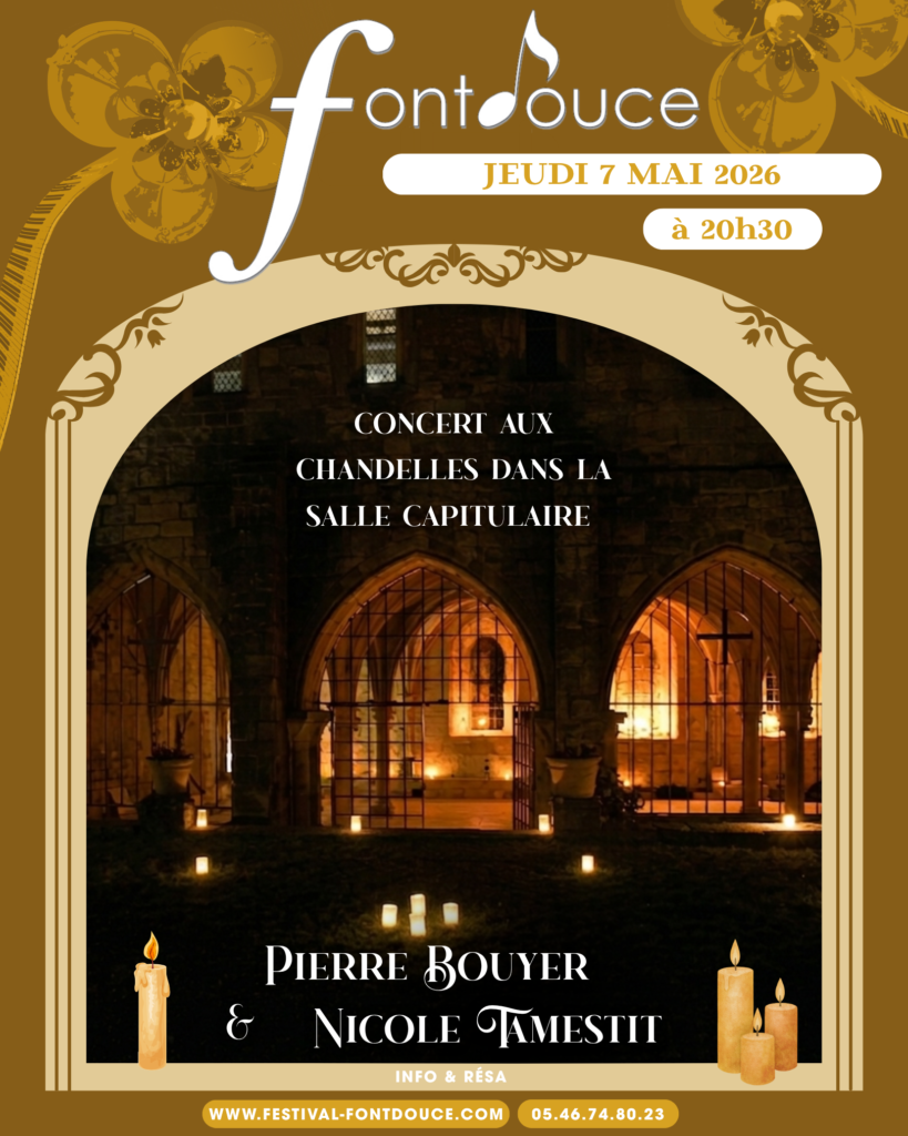 Affiche du concert à la bougie - Pierre Bouyer et Nicole Tamestit
