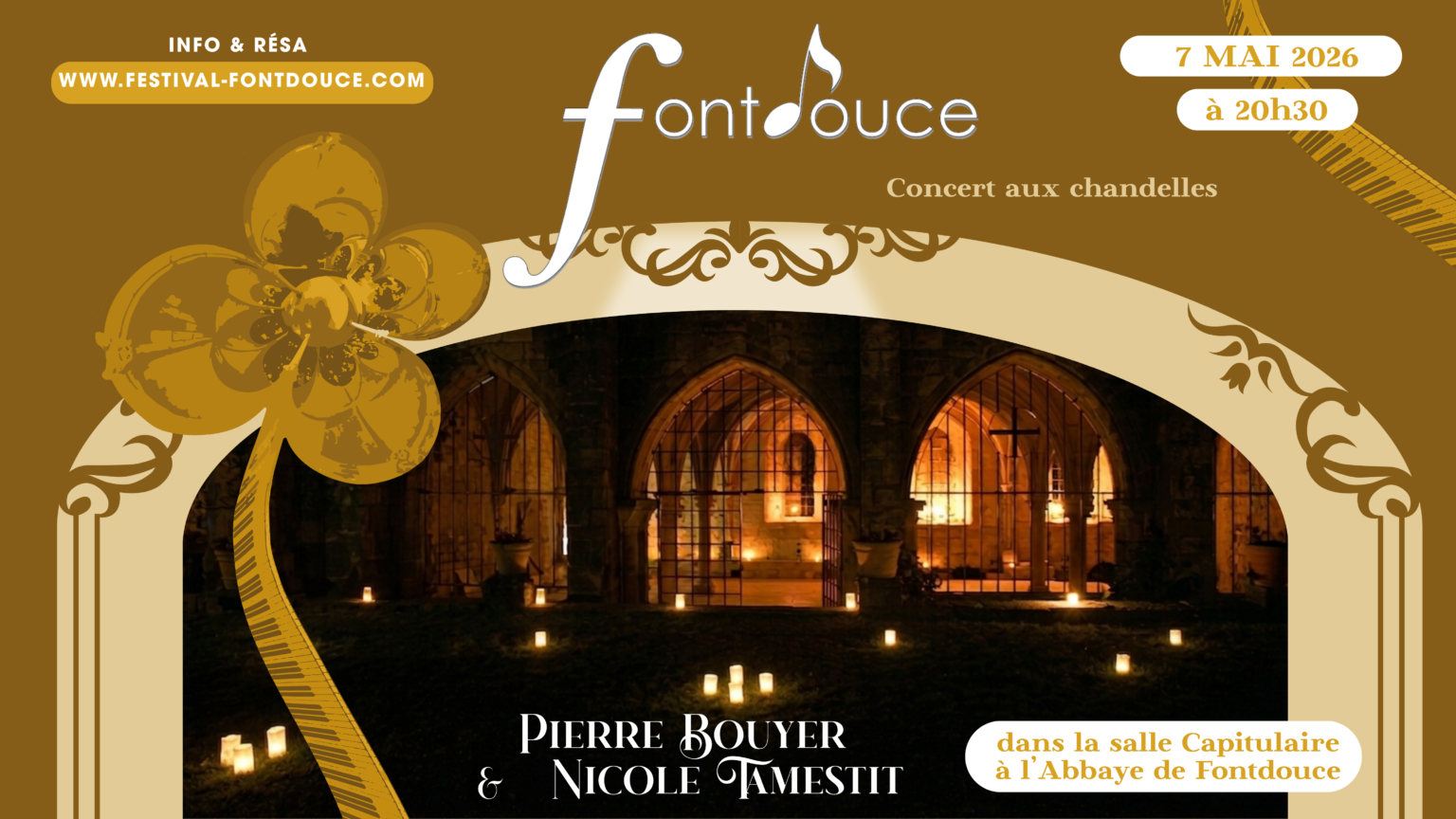 Concert à la bougie Pierre Bouyer et Nicole Tamestit