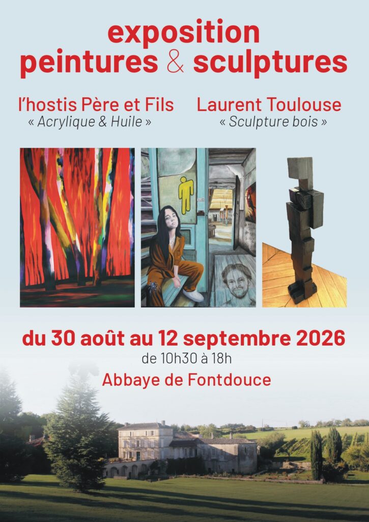 Affiche de l'exposition de Stéphane L'Hostis, de Bernard L'Hostis et de Laurent Toulouse